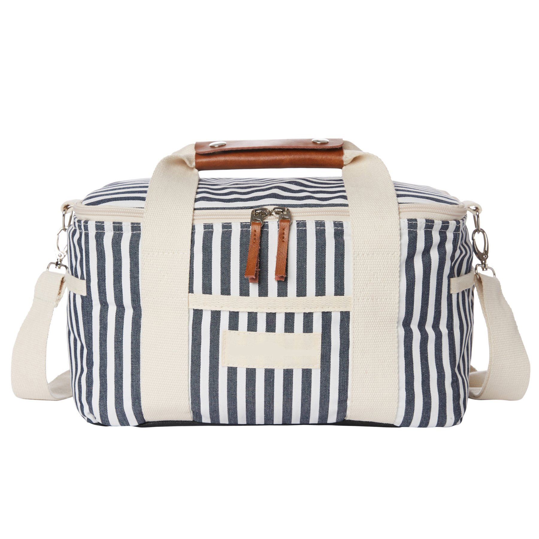 Premium Quality Vintage Stripe Design Cotton Lunch Bag Insulated Travel Cooler Bag